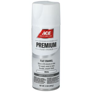 Ace Premium Flat Enamel Spray Paint White 12oz Ace Premium Flat Enamel Spray Paint White 12oz